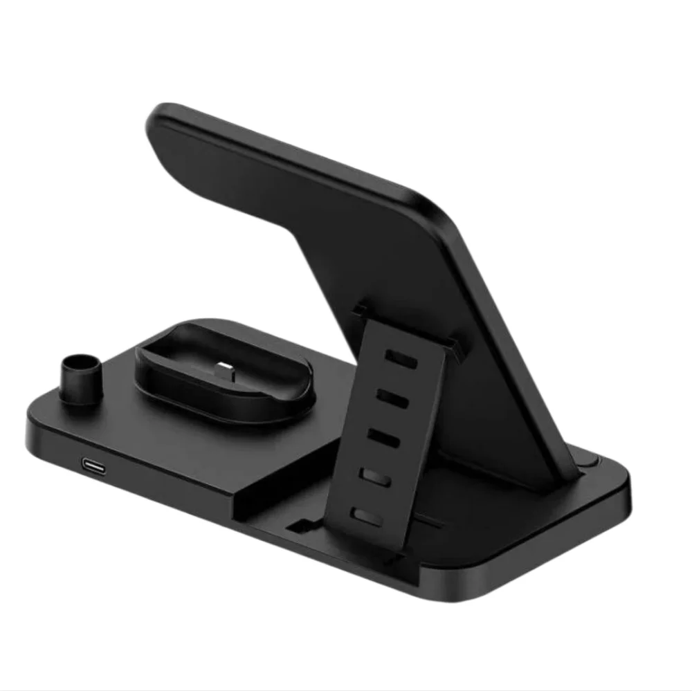 Black Wireless 4 In 1 Charging Station for Apple Devices - NIB
